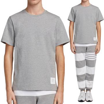 Thom Browne-디에고-국내배송- 톰브라운 릴렉스핏 사이드슬릿 삼선탭 티셔츠 MJS067A 그레이