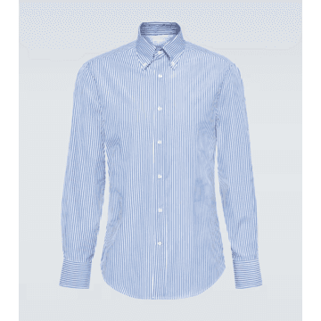Brunello Cucinelli24SS 브루넬로 쿠치넬리 Striped cotton shirt