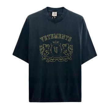 Vetements[당일출고] 24SS 베트멍 Royal Logo 오버핏 반팔 티셔츠 UE64TR410B