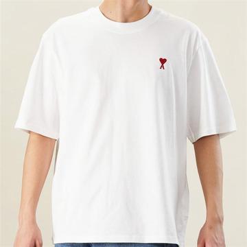 Ami24SS 아미 남성 공용 하트 로고 반팔 티셔츠 화이트 BFUTS005 726 100
