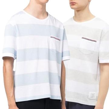 Thom Browne[국내배송] 톰브라운 럭비 스트라이프 남성 반팔 티셔츠 MJS201A J0049