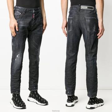 Dsquared2-디에고-국내배송-디스퀘어드2 스트레이트 레그 부츠컷 블랙진 74LB0700