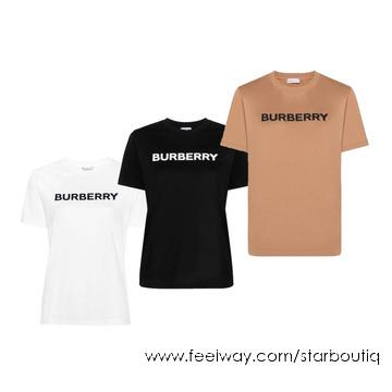 Burberry[매장픽업/퀵]24SS 버버리 여성 MARGOT 로고 프린팅 티셔츠 화이트