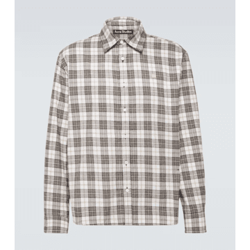 Acne24SS 아크네 Checked cotton flannel shirt