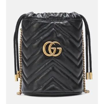 GUCCI24SS국내 구찌 GG Marmont Mini leather bucket bag