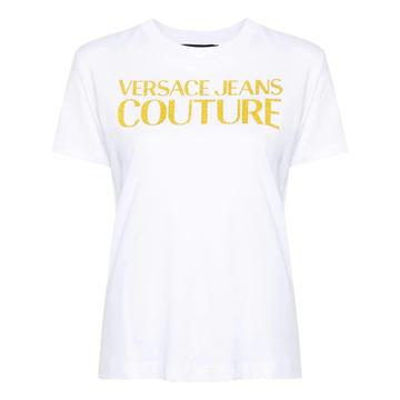 Versace24SS국내 베르사체 로고 프린트 글리터 티셔츠